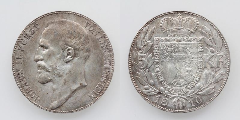 Liechtenstein Johann II. 5 Kronen 1910