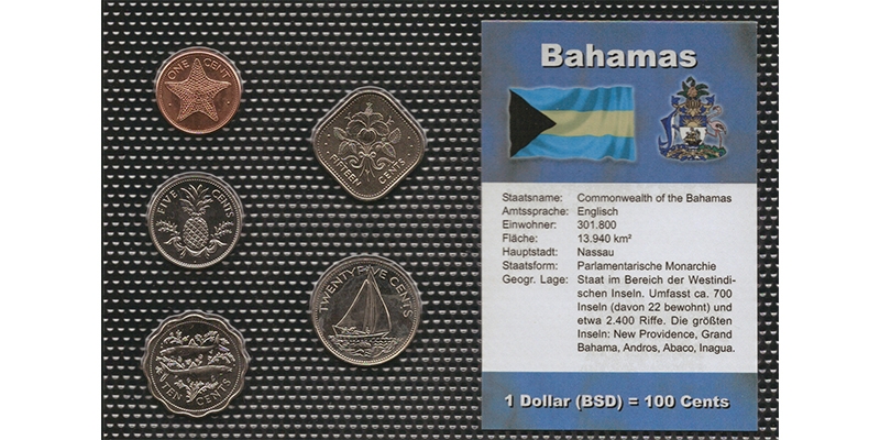 Bahamas Münzensatz 1992/98 2000/04