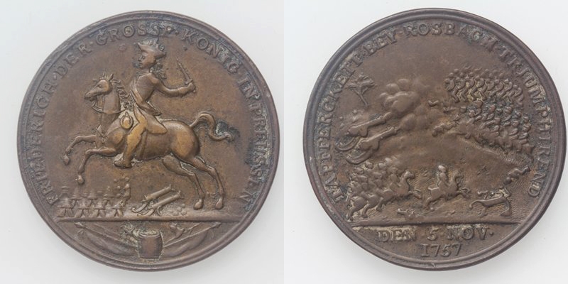 Preussen Friedrich II. der Größe AE-Medaille 1757