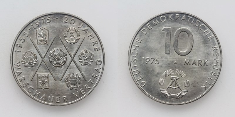 DDR 10 Mark 1975 A 20 Jahre Warschauer Vertrag