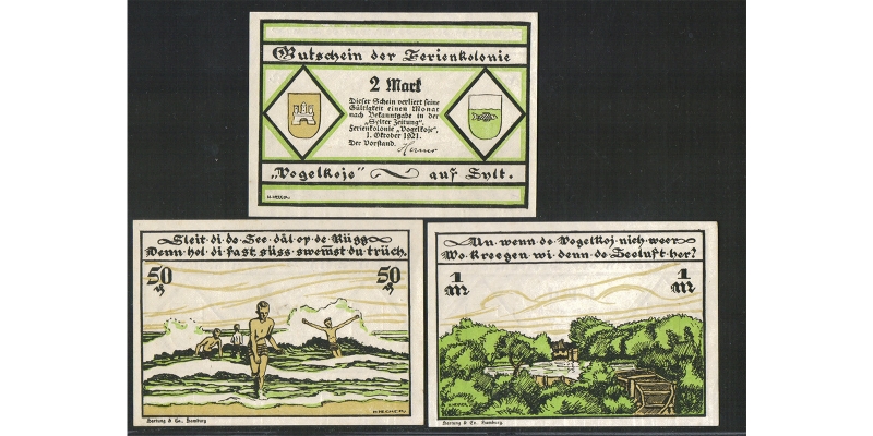 Schleswig-Holstein Notgeld Vogelkoje auf Sylt 1921