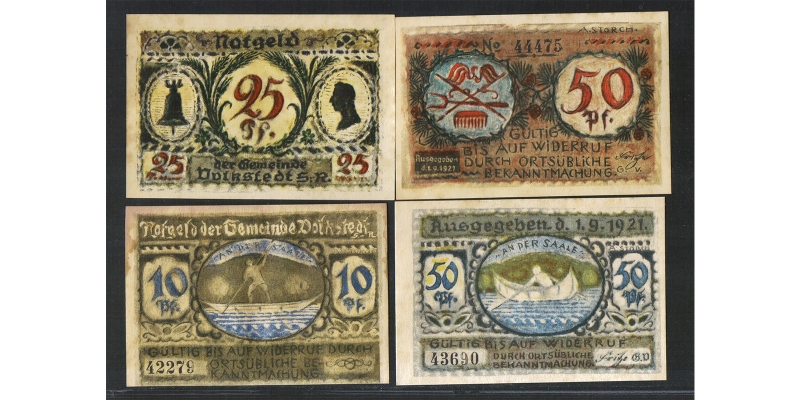 Thüringen Notgeld der Gemeinde Volkstedt 1921