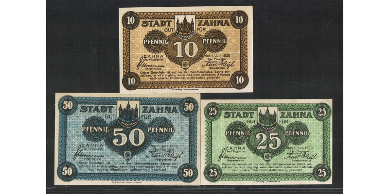 Sachsen-Anhalt Notgeld Zahna 1920