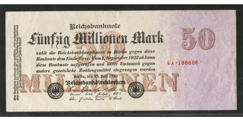 Deutsches Reich 50 Millionen Mark 1923