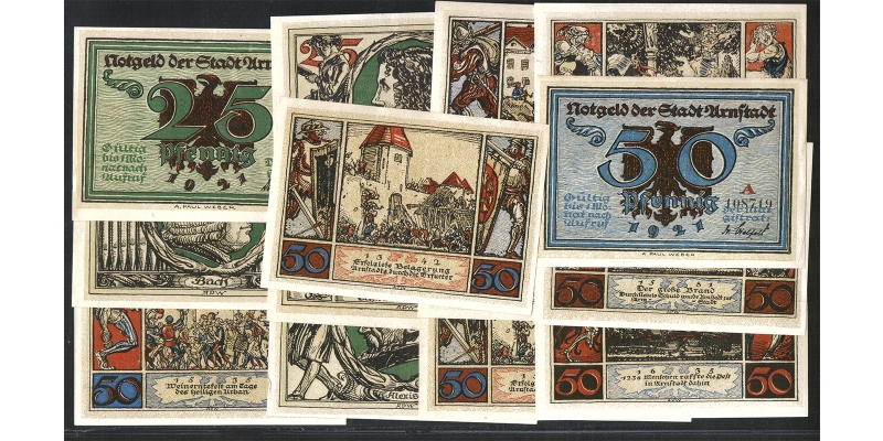 Thüringen Notgeld der Stadt Arnstadt 1921