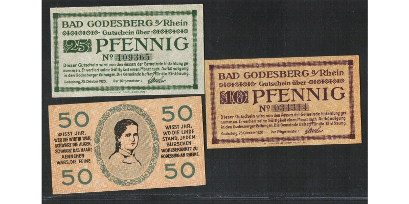 Rheinland Gutschein Bad Godesberg 1920