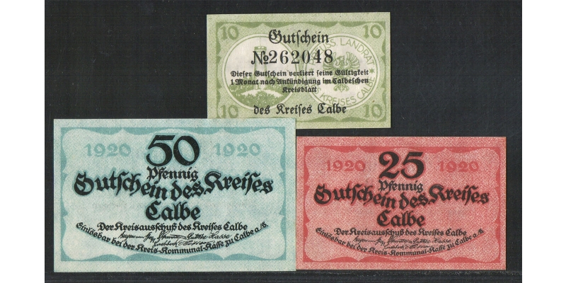 Sachsen-Anhalt Notgeld Calbe a.d. Saale 1920