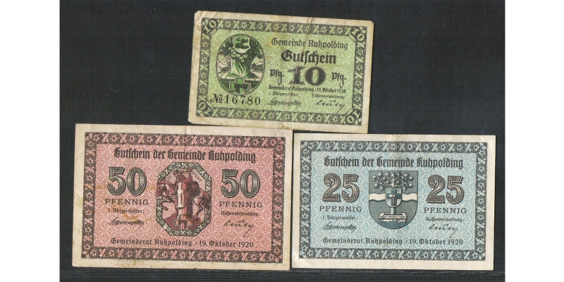 Bayern Notgeld Gemeinde Ruhpolding 1920