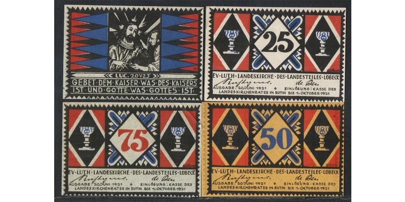 Schleswig-Holstein Notgeld Ev.Luth. Landeskirche Lübeck 1921