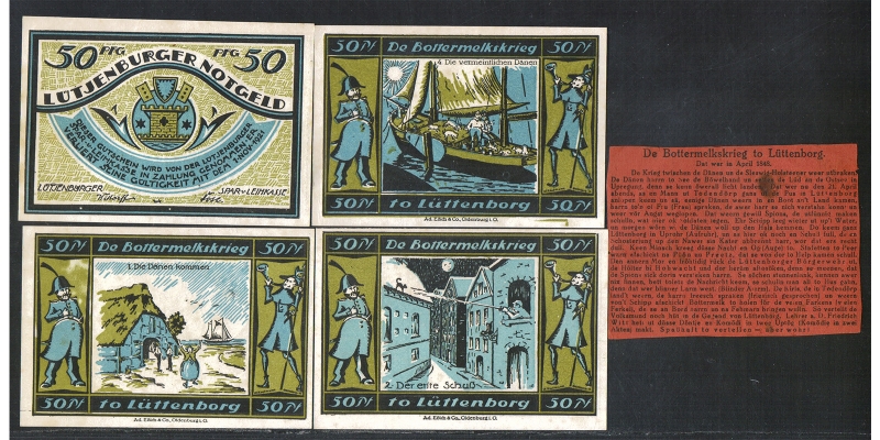 Schleswig-Holstein Notgeld Spar und Leihkasse Lütjenburg 1921
