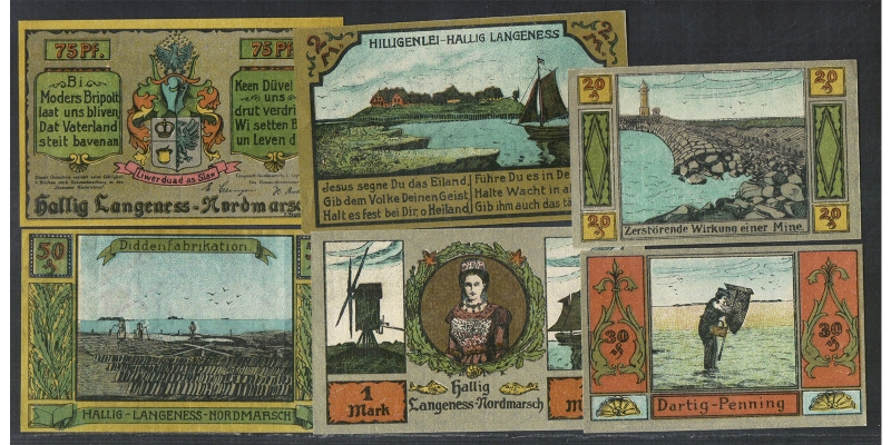 Schleswig-Holstein Notgeld Langeness-Nordmarsch 1921
