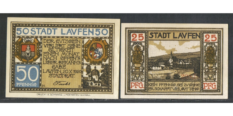 Bayern Notgeld Stadt Laufen 1920