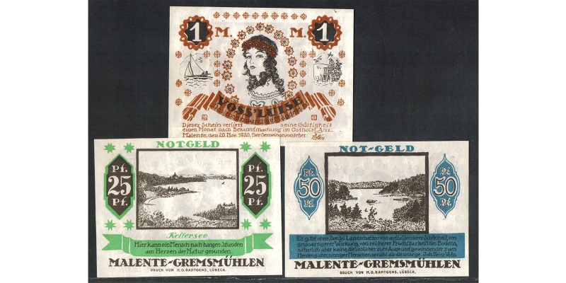 Schleswig-Holstein Notgeld Malente-Gremsmühlen 1921