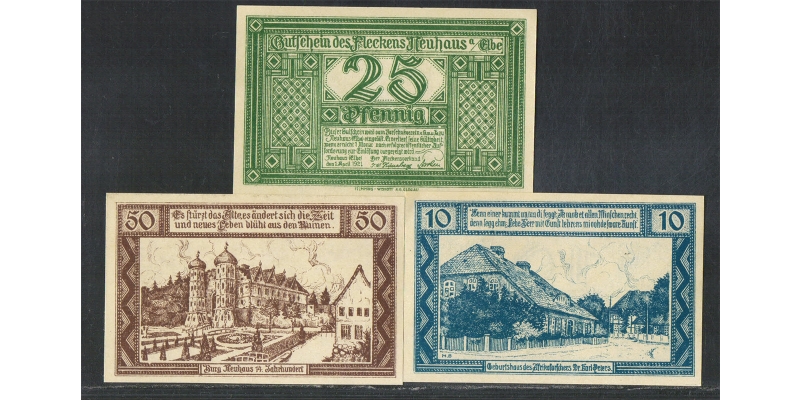 Niedersachsen Notgeld des Fleckens Neuhaus a.d. Elbe 1921