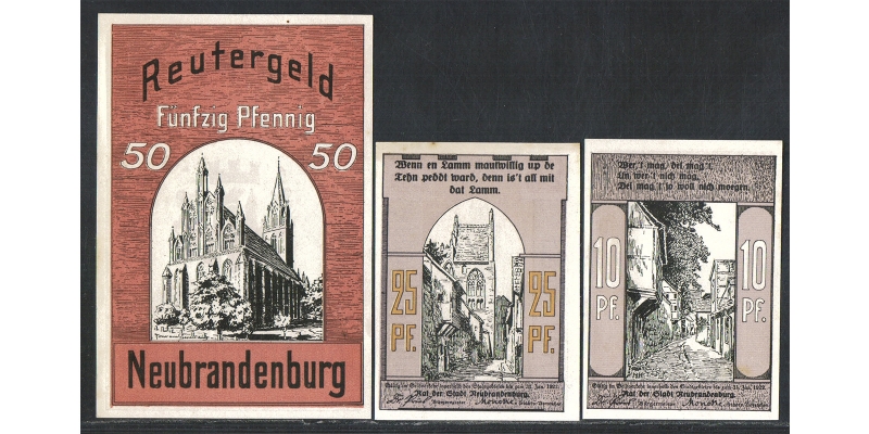 Mecklenburg-Vorpommern Reutergeld Neubrandenburg o.D. 1922