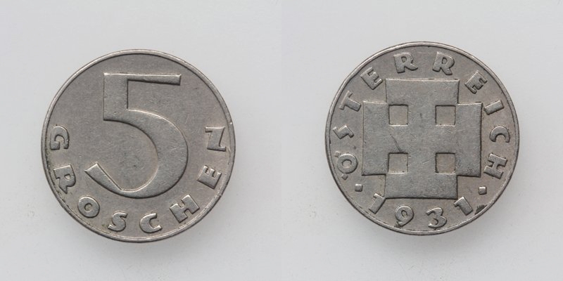 Österreich 1. Republik 5 Groschen 1931