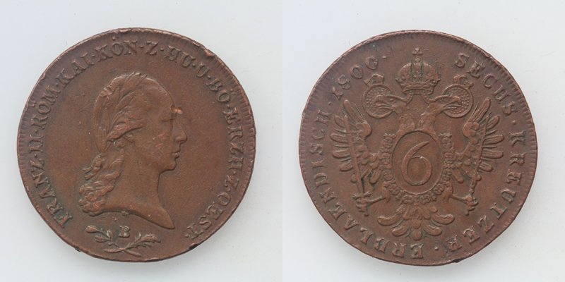 Franz II.(I.) 6 Kreuzer 1800 B Kremnitz