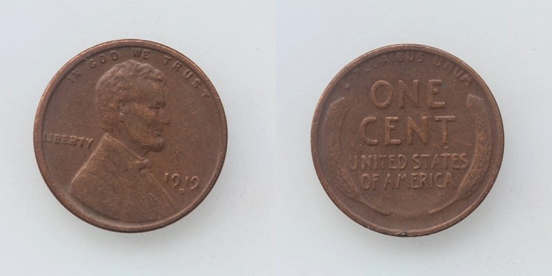 USA One Cent 1919 D Denver