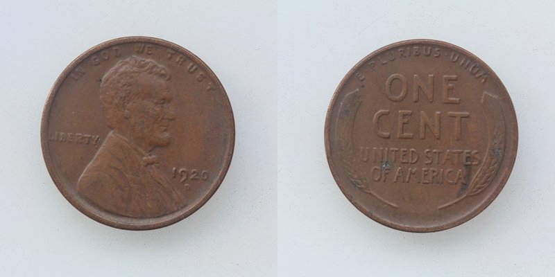 USA One Cent 1920 D Denver