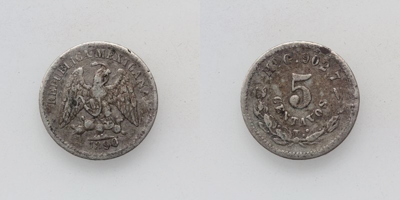 Mexiko 5 Centavos 1890