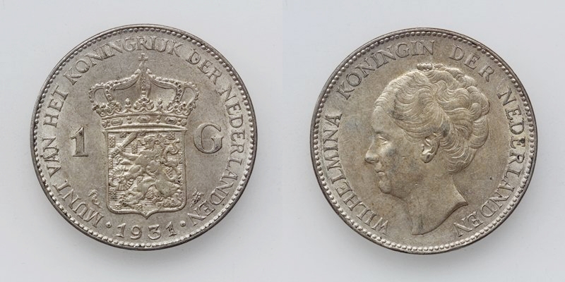 Niederlande Wilhelmina 1 Gulden 1931