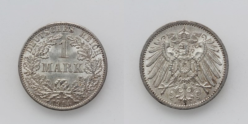 Deutsches Reich 1 Mark 1914 A