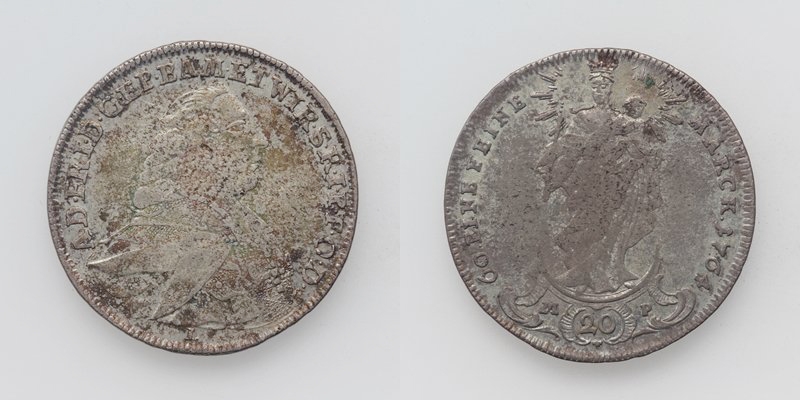 Adam Friedrich von Seinsheim 20 Kreuzer 1764 Würzburg