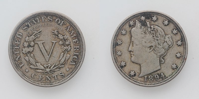 USA 5 Cents 1894