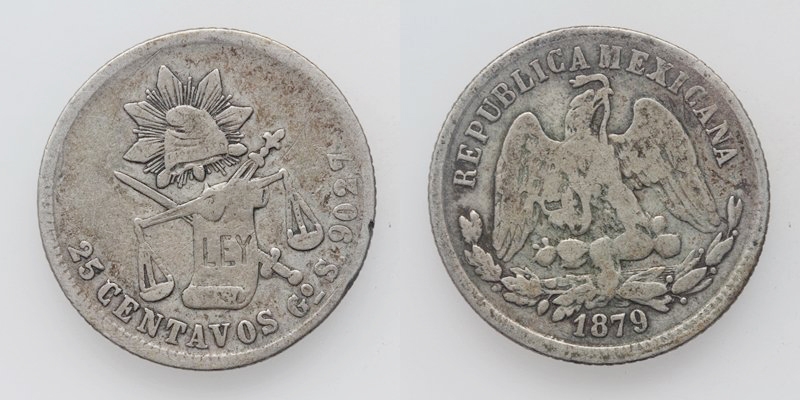 Mexiko 25 Centavos 1879