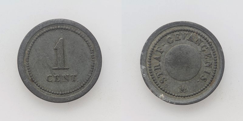 Niederlande 1 Cent Straf-Gevangenis (ca. 1834) Woerden