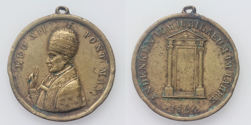 Vatikan Vergoldete AE-Medaille Leo XII. 1826