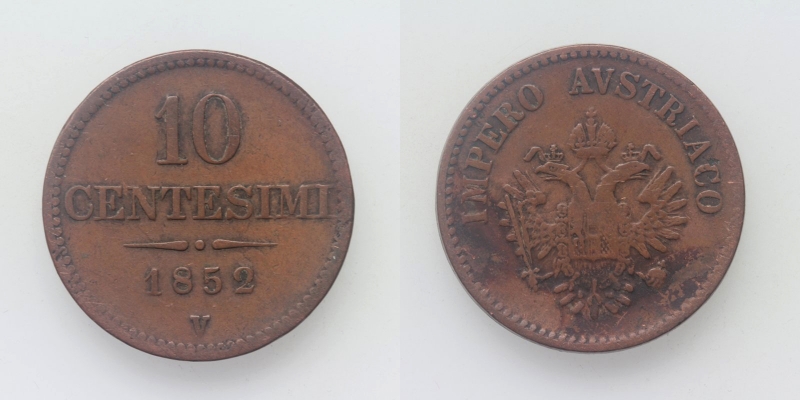 Franz Joseph I. 10 Centesimi 1852 V Venedig