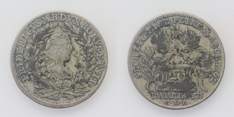 Brandenburg-Bayreuth Friedrich Christian 20 Kreuzer 1762