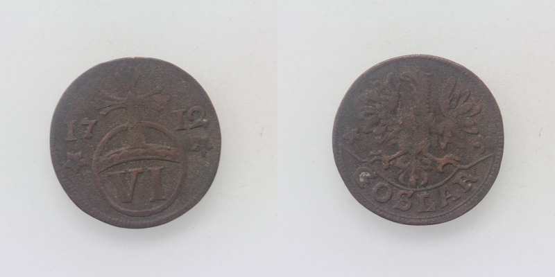 Goslar Stadt 6 Pfennig 1712