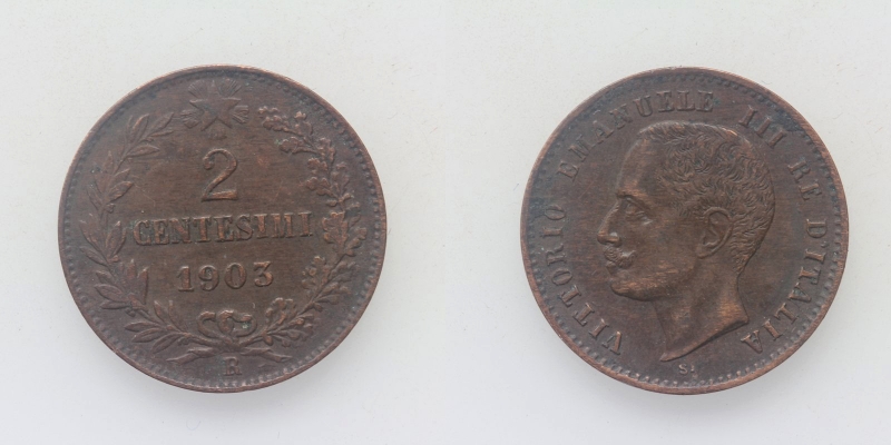 Italien Vittorio Emanuele III. 2 Centesimi 1903 R