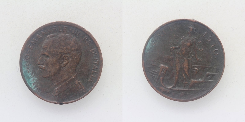 Italien Vittorio Emanuele III. 1 Centesimo 1910 R