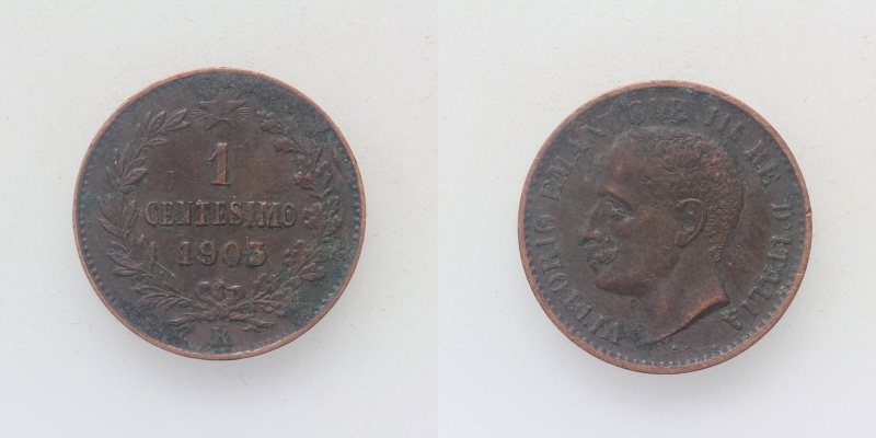 Italien Vittorio Emanuele III. 1 Centesimo 1903 R