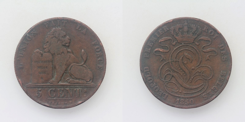 Belgien 5 Cent 1850