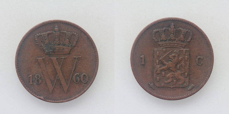 Niederlande Willem III. 1 Cent 1860