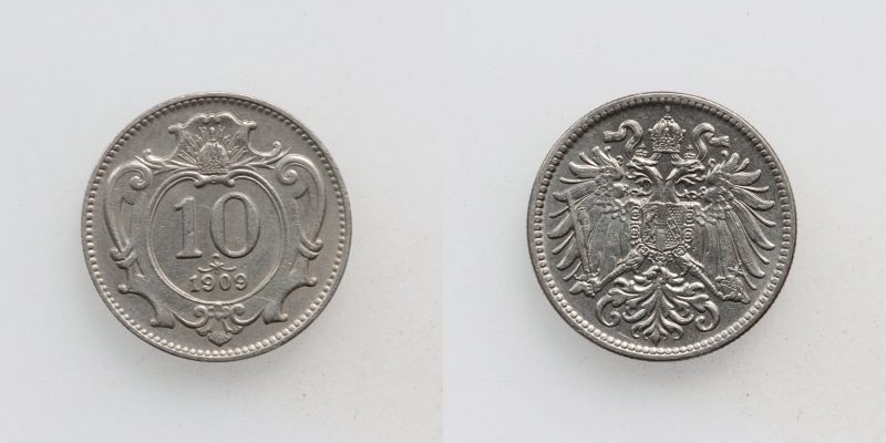 Österreich/Ungarn Franz Joseph I. 10 Heller 1909