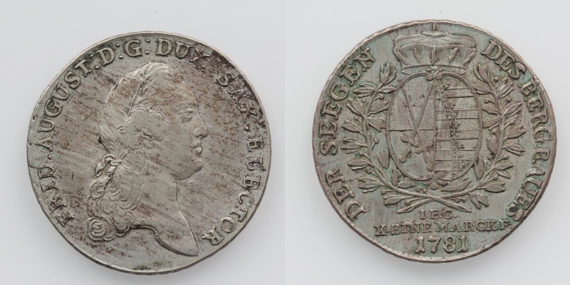 Sachsen Friedrich August III. Taler 1781 IEC Dresden