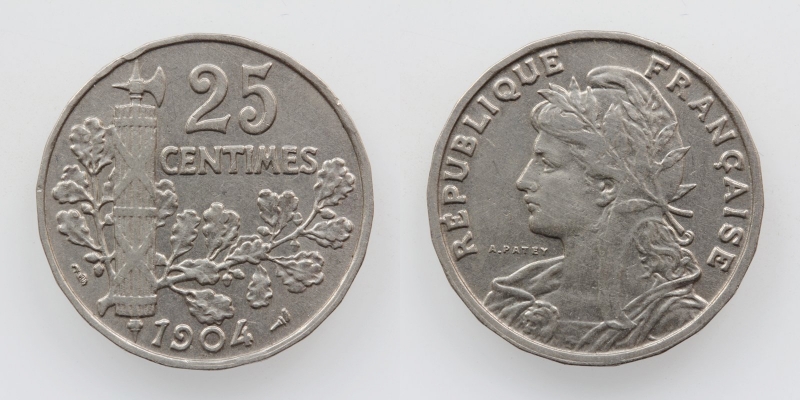 Frankreich 25 Centimes 1904