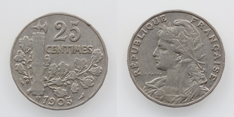 Frankreich 25 Centimes 1905