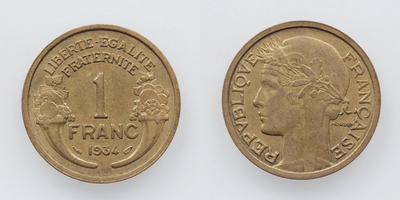 Frankreich 1 Franc 1934