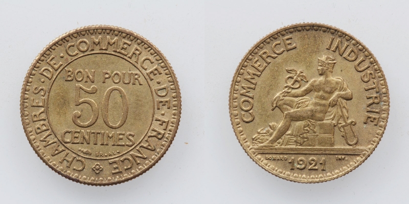 Frankreich 50 Centimes 1921