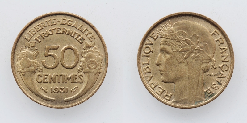 Frankreich 50 Centimes 1931