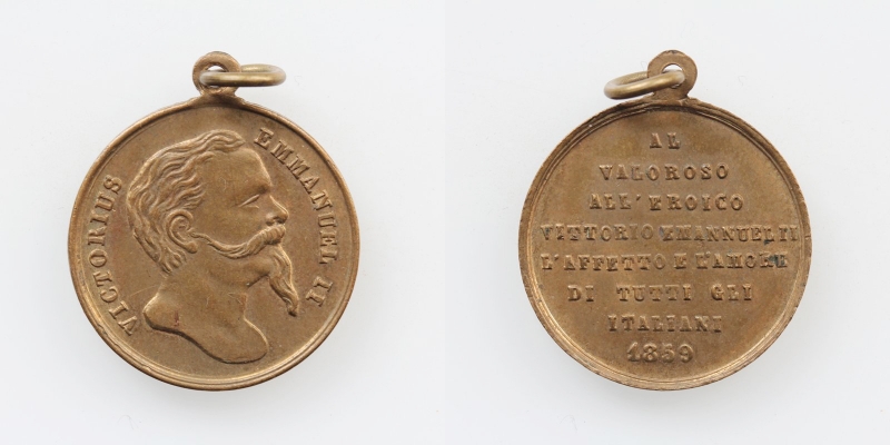 Italien Vittorio Emanuele II. AE-Medaille 1859