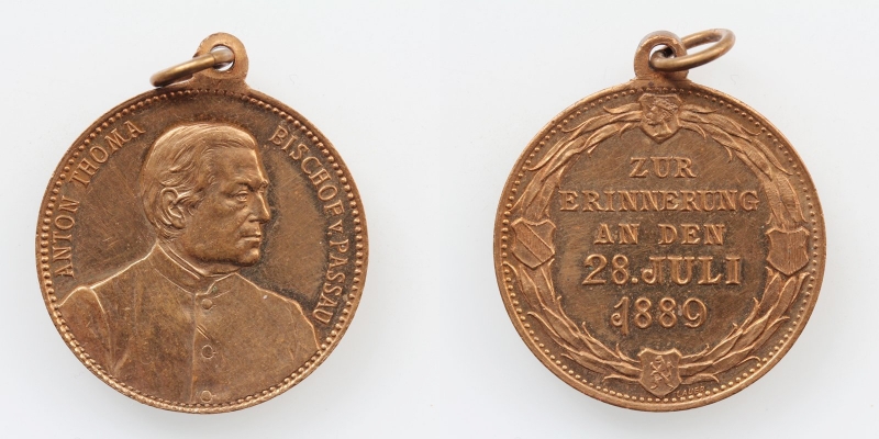 Passau Anton Thoma Bischof AE-Medaille 1889