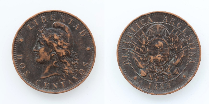 Argentinien 2 Centavos 1888