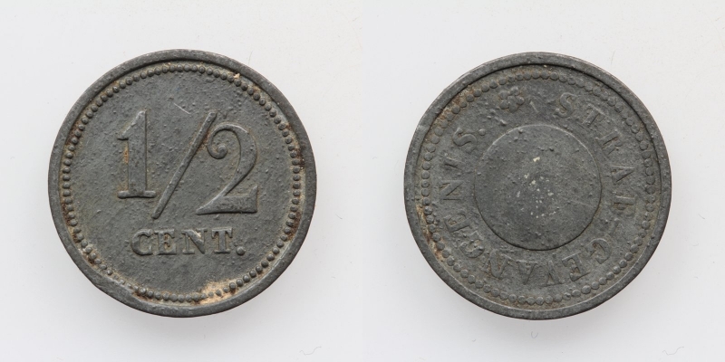 Niederlande 1/2 Cent Straf-Gevangenis (ca. 1834) Woerden